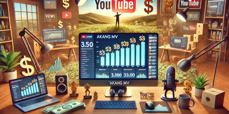 Penghasilan Akang MV di YouTube