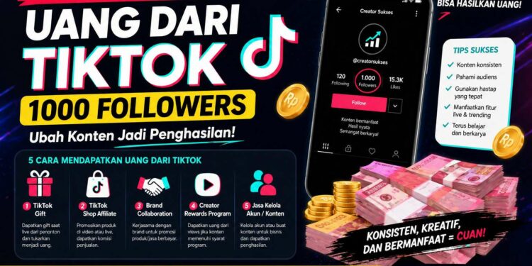 Cara Mendapatkan Uang Dari Tiktok 1000 Followers