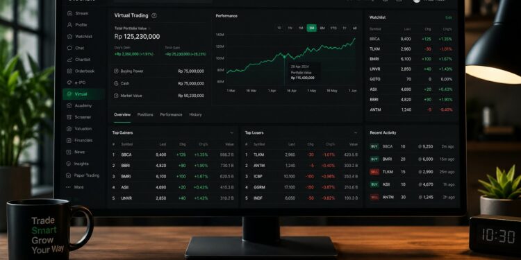 Virtual Trading Stockbit Desktop